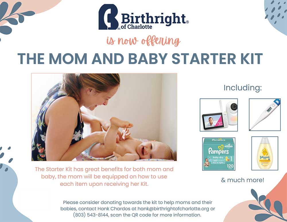 Mom and baby starter kit from Birthright of Charlotte